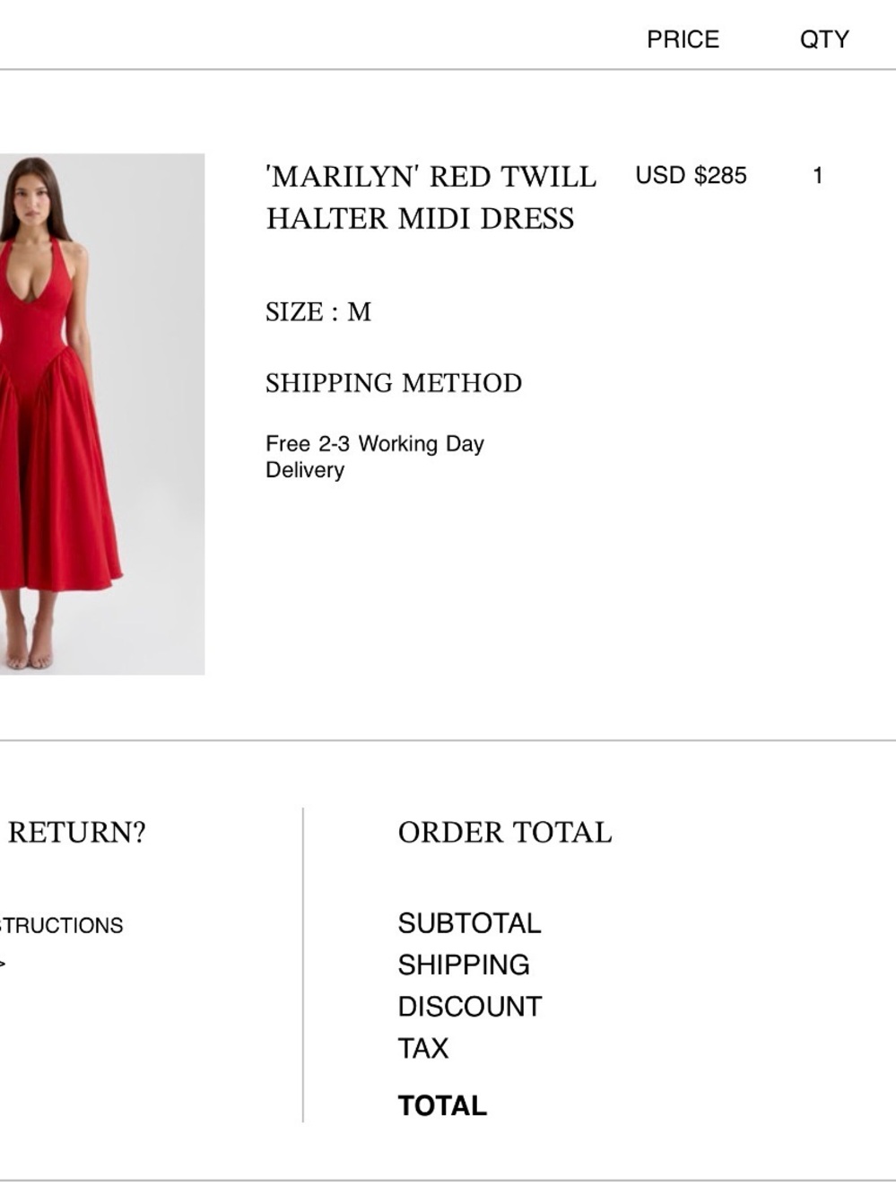 House of CB Red Deep V A-Line Midi Dress - Picture 5 of 10